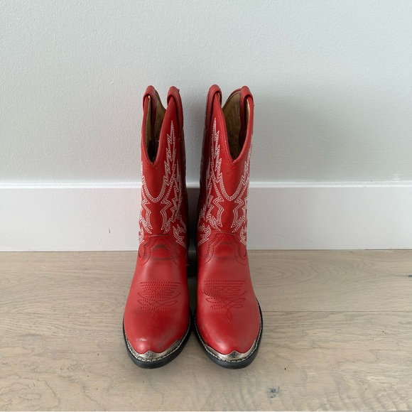 Durango Kid’s red cowboy boots size 12.5 - Picture 3 of 8